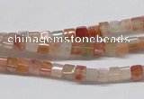 CDQ35 15.5 inches 4*4mm cube natural red quartz beads wholesale