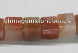 CDQ37 15.5 inches 12*12mm cube natural red quartz beads wholesale