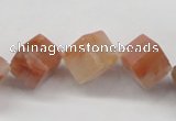 CDQ38 15.5 inches 6*6mm cube natural red quartz beads wholesale