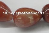 CDQ40 15.5 inches 22*30mm teardrop natural red quartz beads