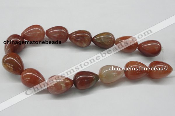 CDQ40 15.5 inches 22*30mm teardrop natural red quartz beads