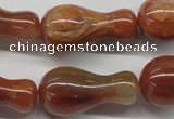 CDQ41 15.5 inches 15*30mm vase-shaped natural red quartz beads