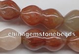 CDQ42 15.5 inches 15*30mm calabash natural red quartz beads