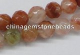 CDQ48 15.5 inches 6mm faceted round natural red quartz beads