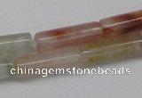 CDQ50 15.5 inches 4*13mm tube natural red quartz beads wholesale