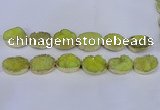 CDQ501 20*30mm - 22*30mm oval druzy quartz beads wholesale