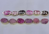 CDQ503 20*30mm - 22*30mm oval druzy quartz beads wholesale