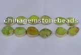 CDQ510 20*30mm - 22*30mm teardrop druzy quartz beads wholesale