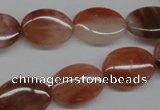 CDQ53 15.5 inches 13*18mm oval natural red quartz beads wholesale