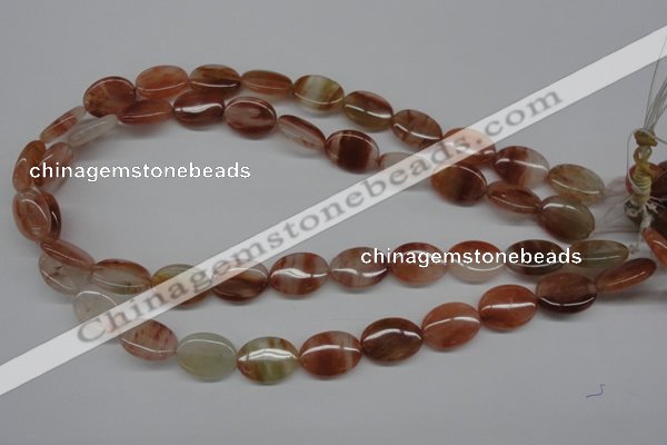 CDQ53 15.5 inches 13*18mm oval natural red quartz beads wholesale