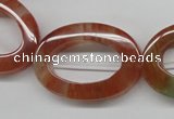 CDQ55 15.5 inches 25*35mm oval donut natural red quartz beads wholesale