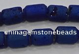 CDQ607 8 inches 6*8mm drum druzy quartz beads wholesale