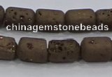 CDQ610 8 inches 6*8mm drum druzy quartz beads wholesale