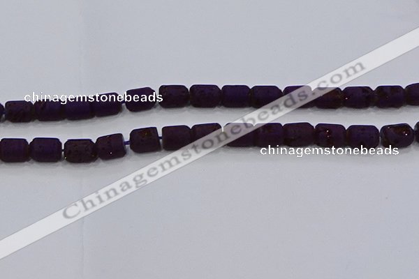 CDQ611 8 inches 6*8mm drum druzy quartz beads wholesale