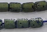 CDQ612 8 inches 6*8mm drum druzy quartz beads wholesale