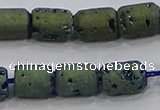 CDQ612 8 inches 6*8mm drum druzy quartz beads wholesale