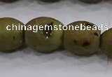 CDQ621 8 inches 10*12mm rice druzy quartz beads wholesale