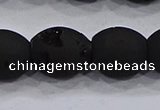 CDQ629 8 inches 10*12mm rice druzy quartz beads wholesale