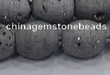 CDQ635 8 inches 12*14mm rice druzy quartz beads wholesale