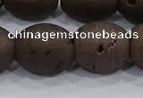 CDQ638 8 inches 12*14mm rice druzy quartz beads wholesale