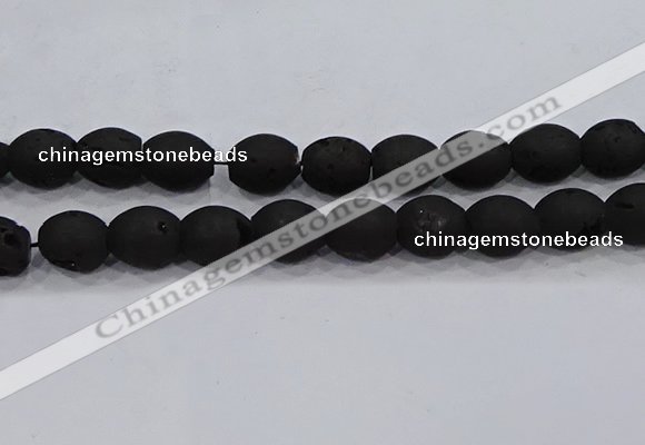 CDQ643 8 inches 12*14mm rice druzy quartz beads wholesale