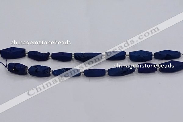 CDQ653 8 inches 8*20mm - 10*30mm freeform druzy quartz beads