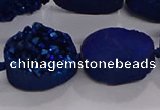 CDQ716 8 inches 13*18mm oval druzy quartz beads wholesale