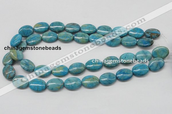 CDS04 16 inches 15*20mm oval dyed serpentine jasper beads wholesale