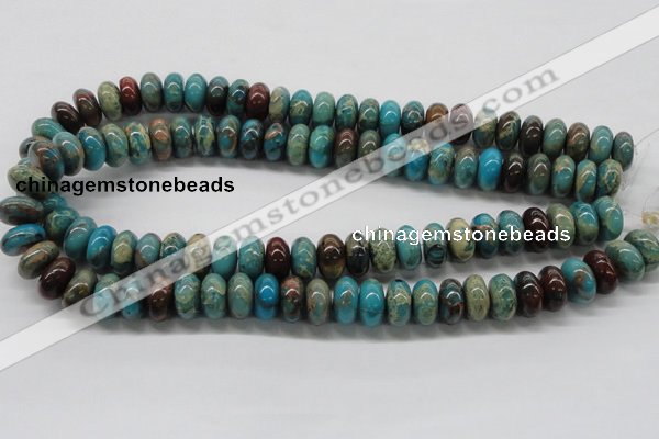 CDS09 16 inches 7*14mm rondelle dyed serpentine jasper beads wholesale