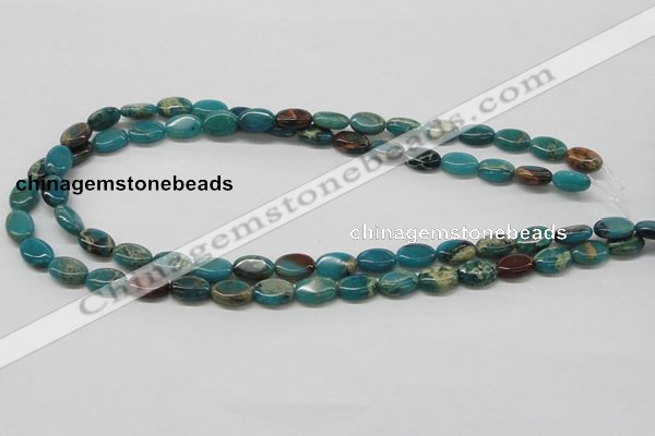 CDS16 16 inches 8*12mm oval dyed serpentine jasper beads wholesale