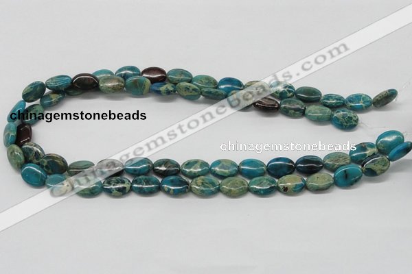 CDS17 16 inches 10*14mm oval dyed serpentine jasper beads wholesale