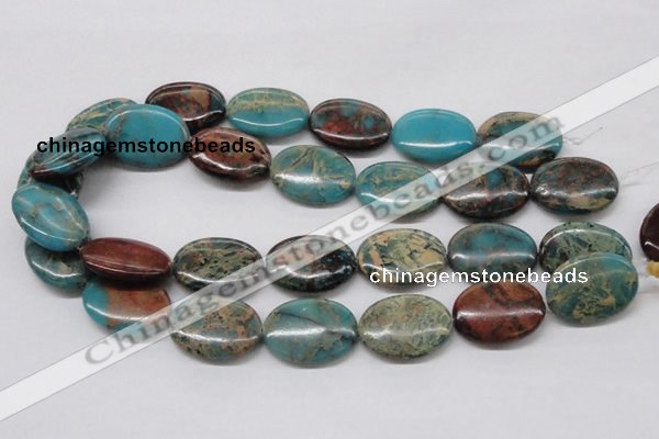 CDS18 16 inches 22*30mm oval dyed serpentine jasper beads wholesale