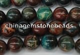 CDS187 15.5 inches 10mm round dyed serpentine jasper beads