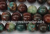 CDS188 15.5 inches 12mm round dyed serpentine jasper beads