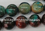 CDS191 15.5 inches 18mm round dyed serpentine jasper beads