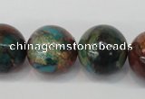 CDS192 15.5 inches 20mm round dyed serpentine jasper beads