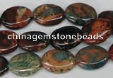 CDS207 15.5 inches 12*16mm oval dyed serpentine jasper beads