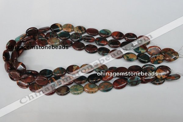 CDS207 15.5 inches 12*16mm oval dyed serpentine jasper beads