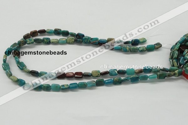 CDS21 16 inches 8*10mm rectangle dyed serpentine jasper beads wholesale