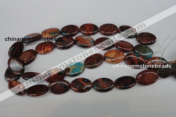 CDS210 15.5 inches 18*25mm oval dyed serpentine jasper beads