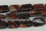 CDS214 15.5 inches 10*14mm rectangle dyed serpentine jasper beads