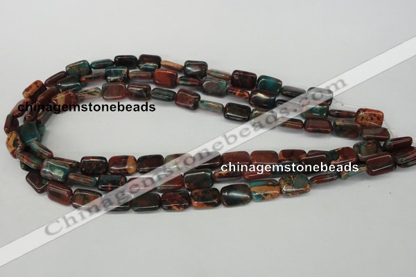 CDS214 15.5 inches 10*14mm rectangle dyed serpentine jasper beads