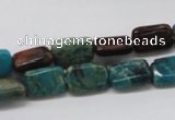 CDS22 16 inches 8*12mm rectangle dyed serpentine jasper beads wholesale