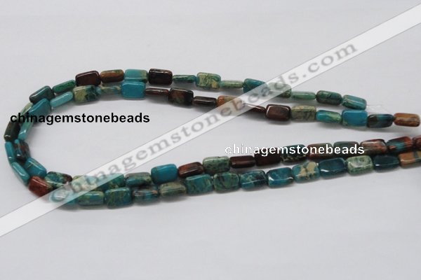 CDS22 16 inches 8*12mm rectangle dyed serpentine jasper beads wholesale