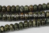 CDS225 15.5 inches 5*8mm rondelle dyed serpentine jasper beads