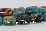 CDS23 16 inches 12*16mm rectangle dyed serpentine jasper beads wholesale