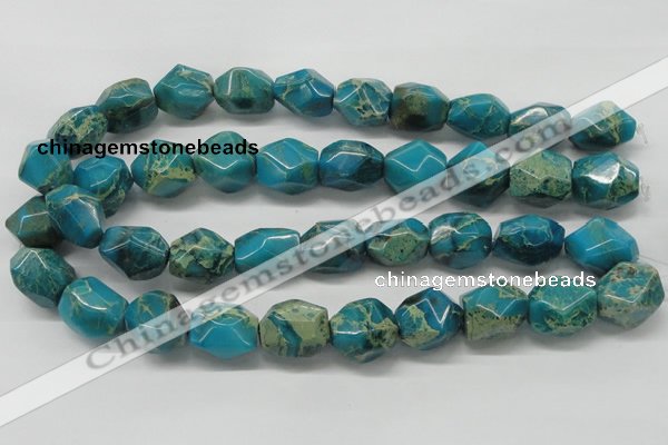 CDS24 16 inches 15*20mm nuggets dyed serpentine jasper beads wholesale