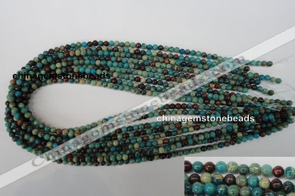CDS25 15.5 inches 4mm round dyed serpentine jasper beads