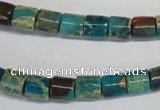 CDS254 15.5 inches 8*8mm tube dyed serpentine jasper beads