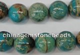 CDS26 15.5 inches 14mm round dyed serpentine jasper beads